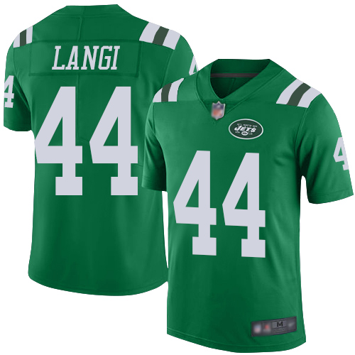 New York Jets Limited Green Youth Harvey Langi Jersey NFL Football 44 Rush Vapor Untouchable